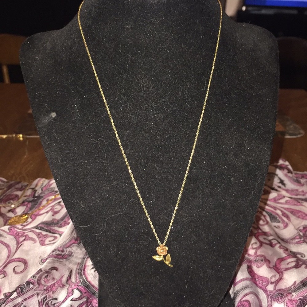 14kgf chain & 10k rose charm